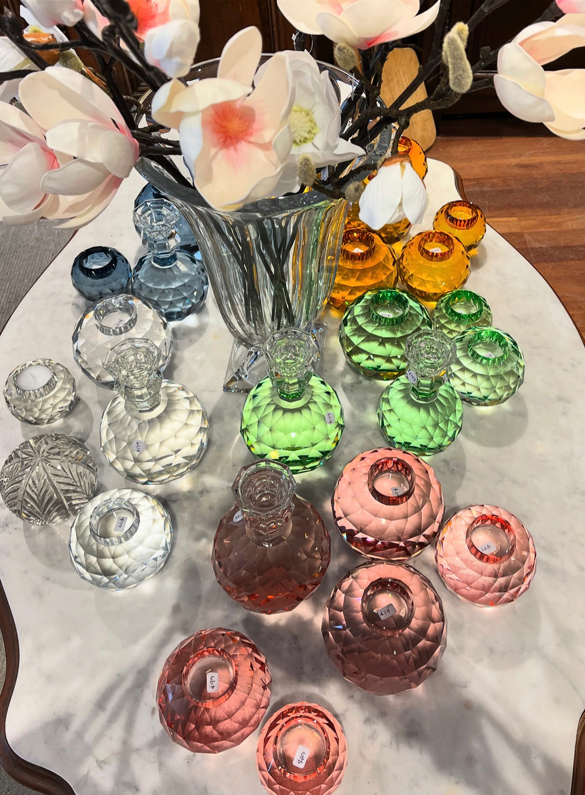 Tea light holders glass 12cm