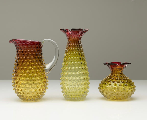 Bohemia hobnail set of 3
