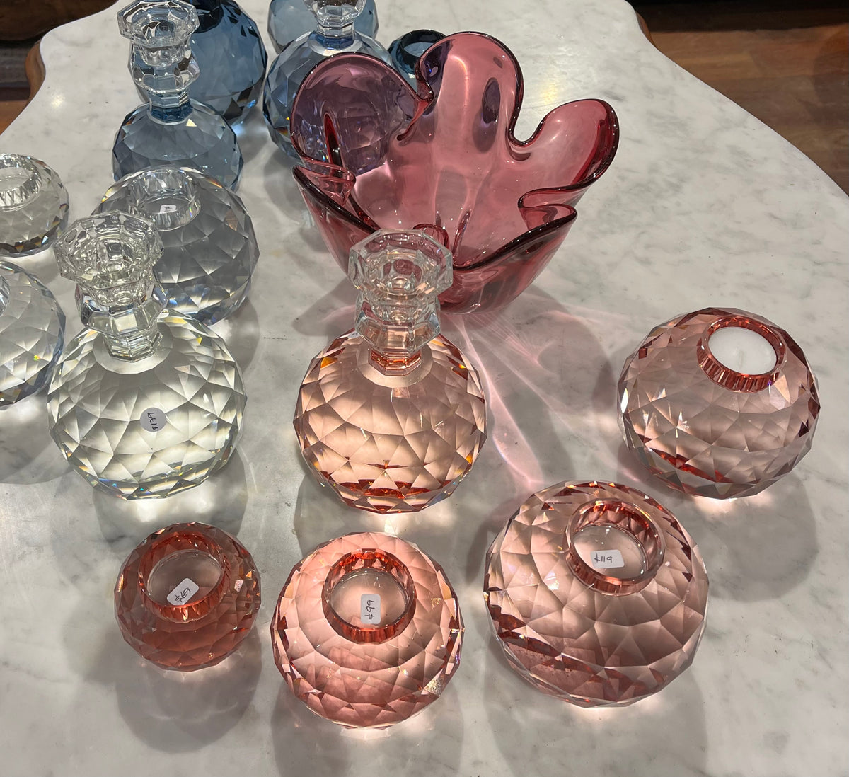 Tea light holders glass 8cm