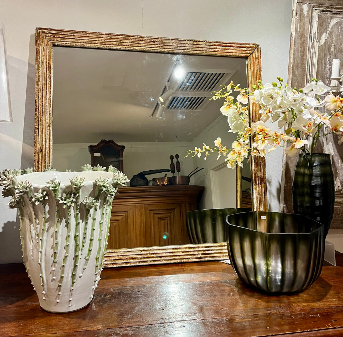 French reeded mirror H78 w79