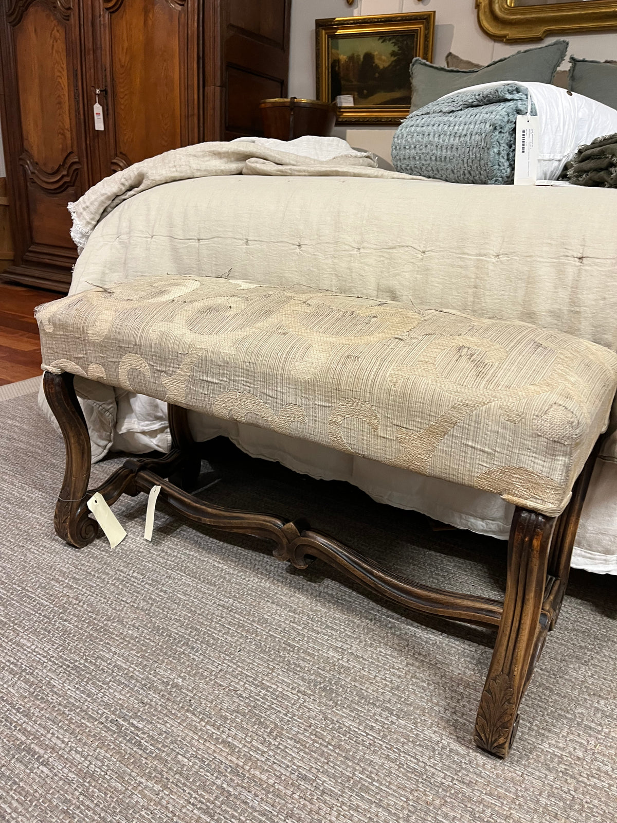 French Louis XIV walnut stool