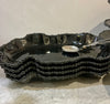 Melamine beaded black pearl irregular bowl 44cm