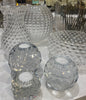 Ball tealight holders glass 12cm