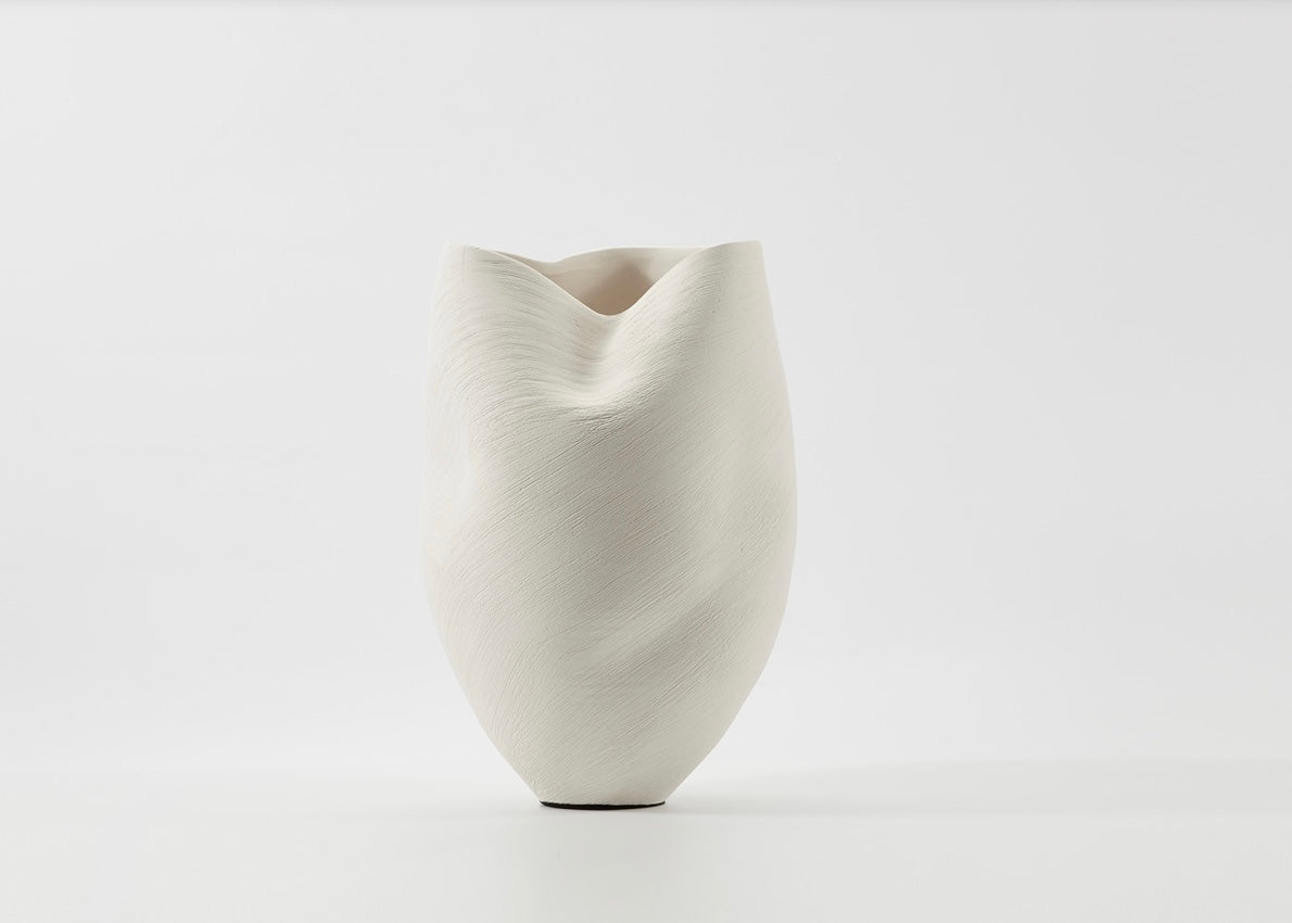 Vase 3D Liv ivory