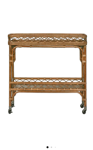 Bar cart rattan L94