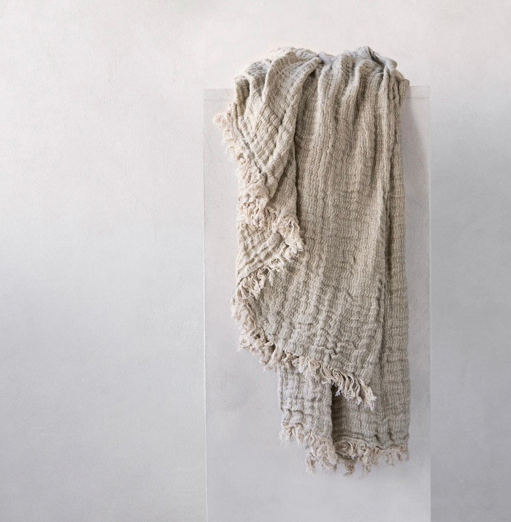 Hale Mercantile Throw crush linen