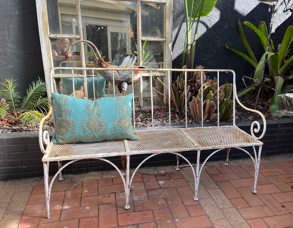 French vintage garden bench
