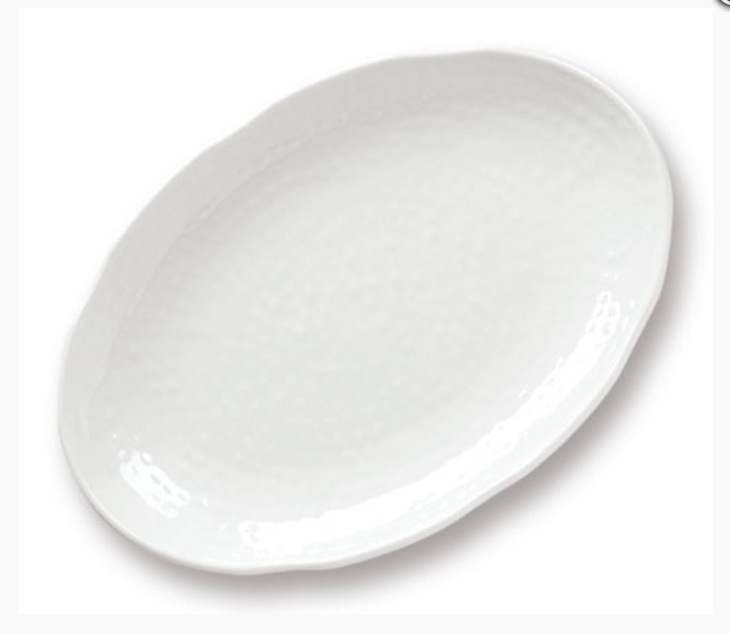 Platter White oval melamine XL 40cm