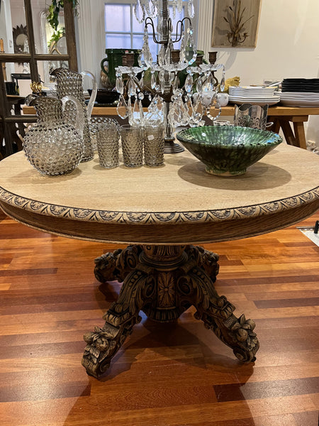 ✅Centre French table bleached oak L125 x D115 x H75