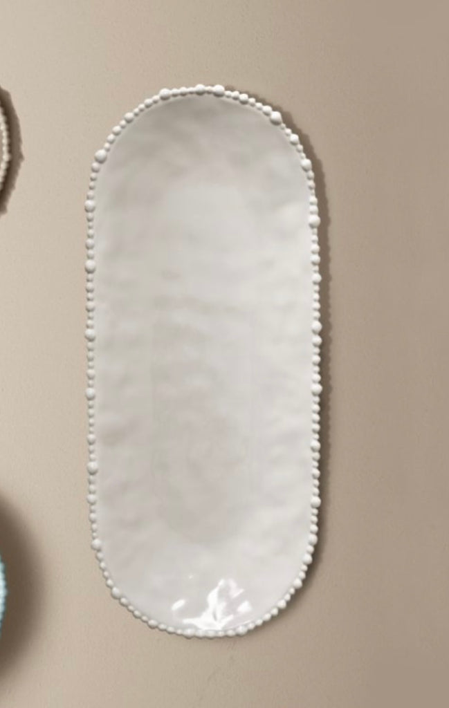 Melamine beaded oval platter