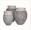 Urn Olive Jar Ivory stone patina H60