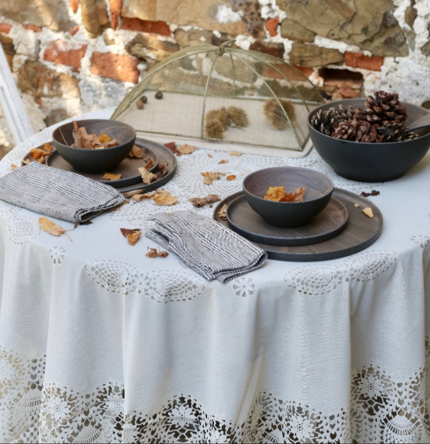 Tablecloth lace round vinyl