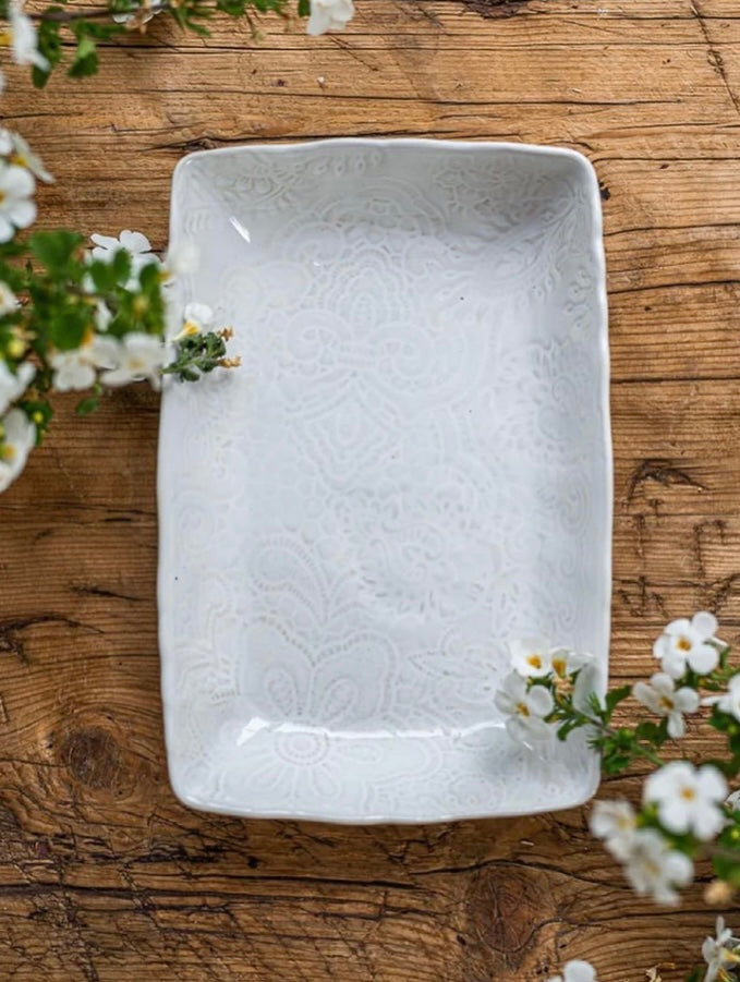 Sthal Ceramic rect dish L35cm