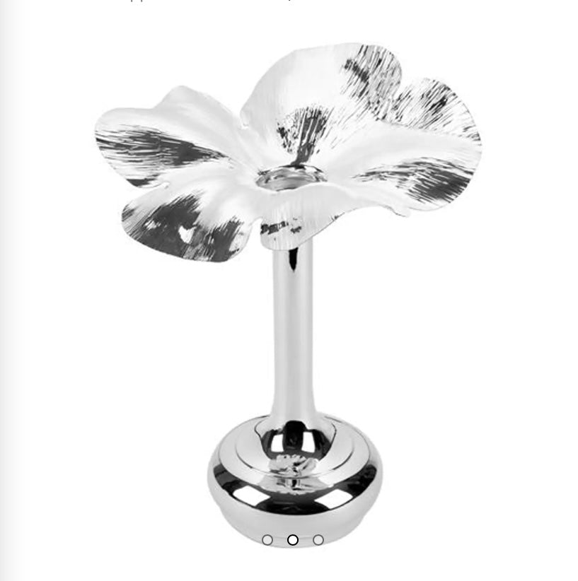 Silver plate flower candleholder