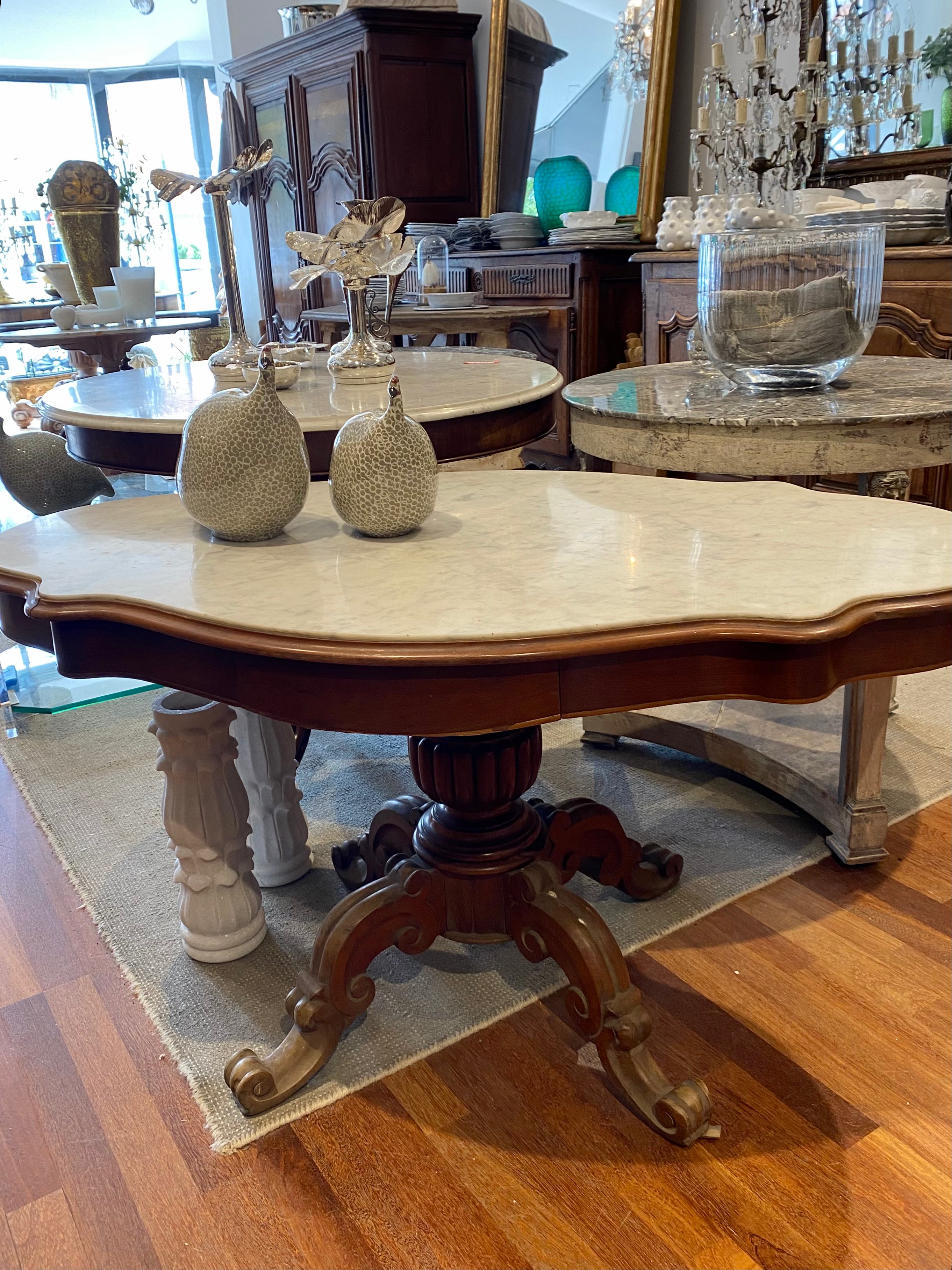 Table oval French 19thC