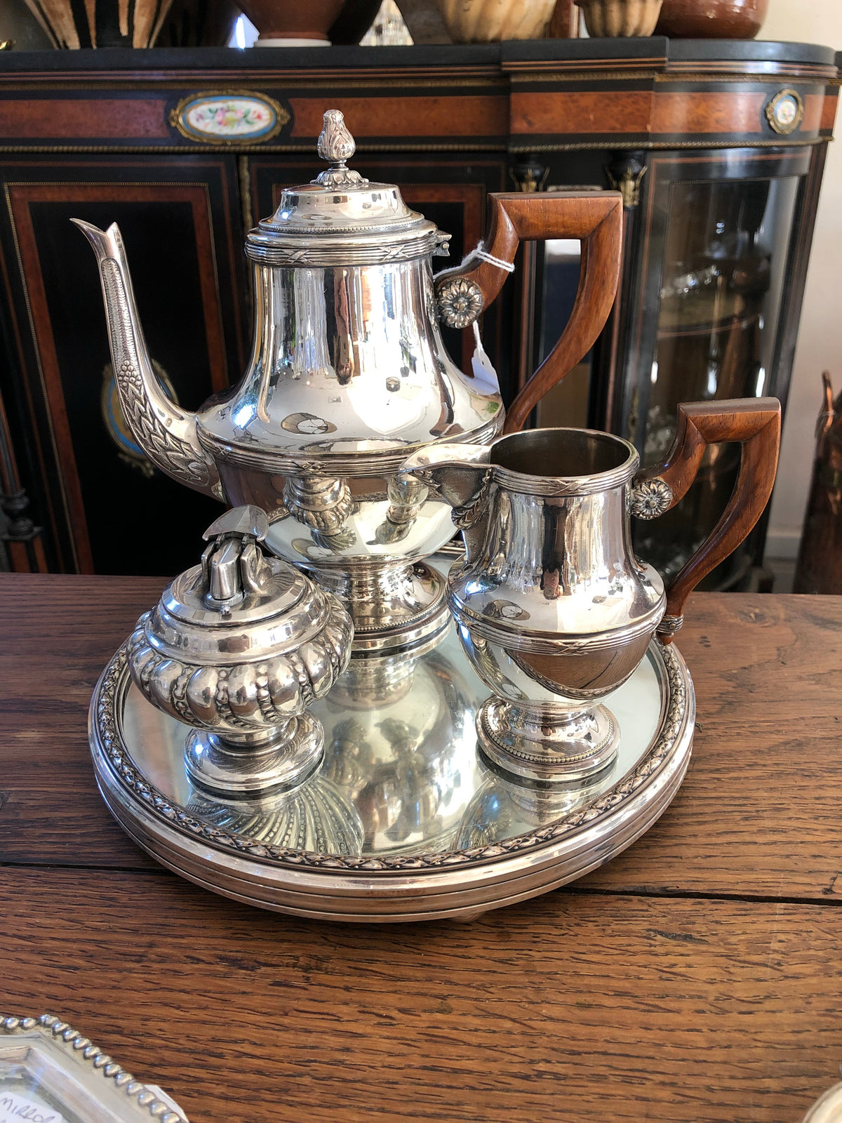 Silver plate tea set