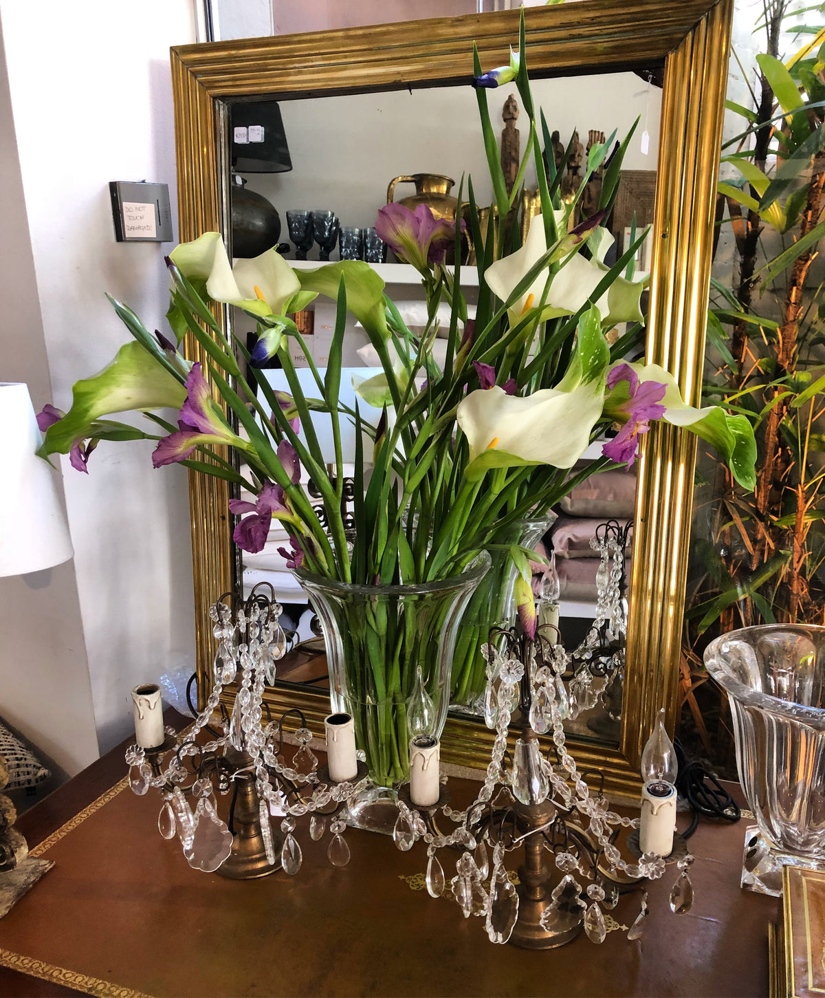French mirror brass H97 W73