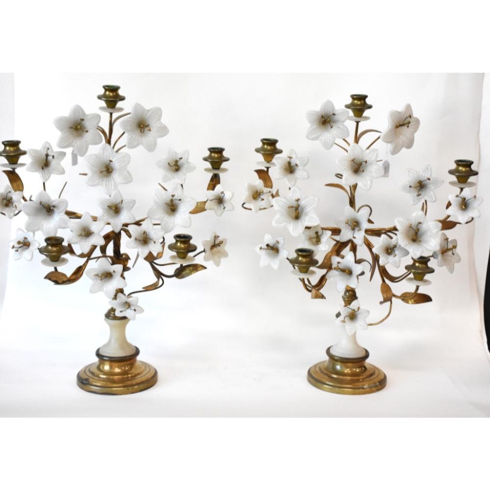 Candelabra blossom Pair