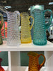 Jug tall glass hobnail 1L