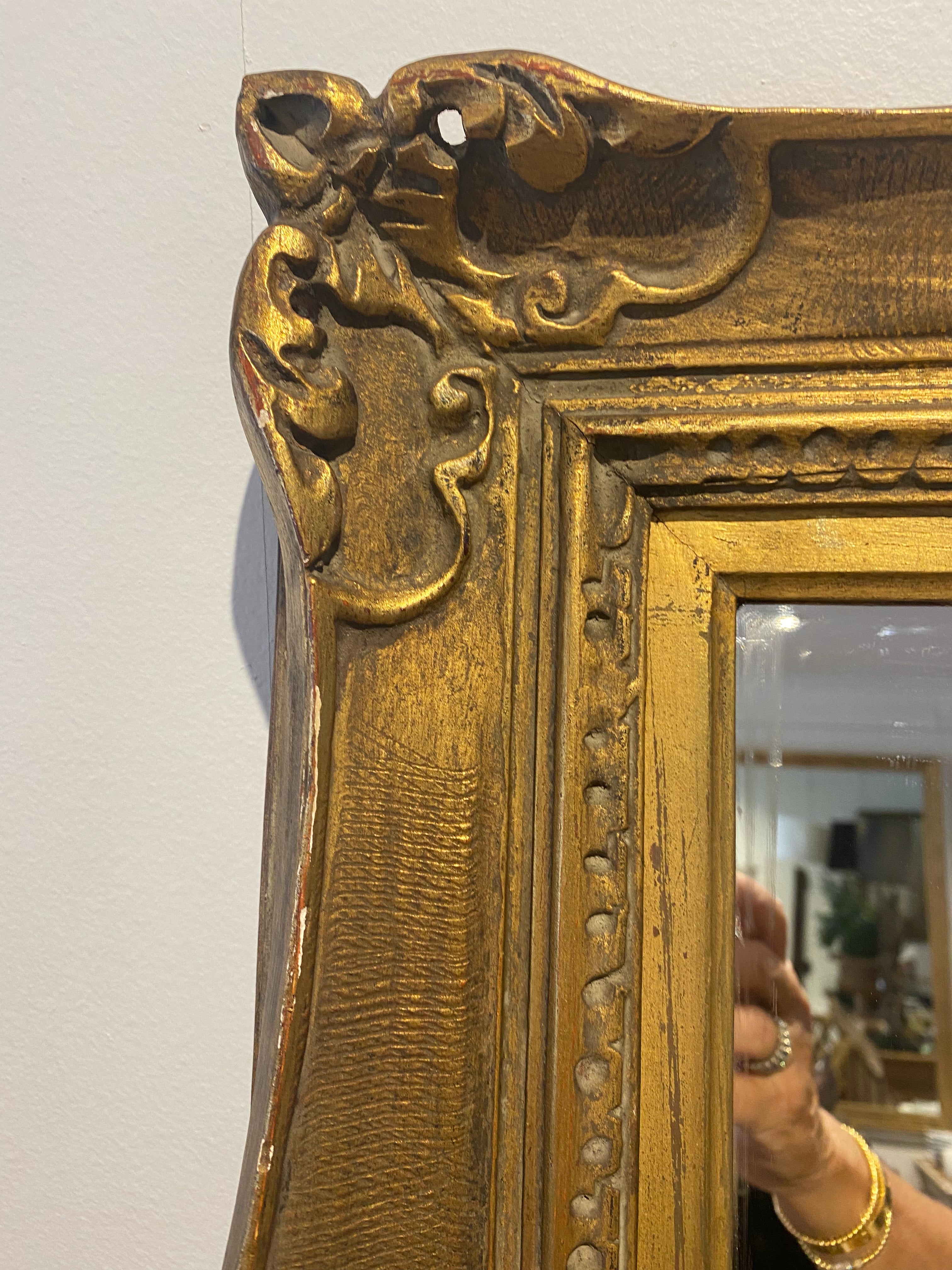 French style gilt mirror H74 W60