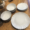 Fluted side plate x 4 (20.5cm)