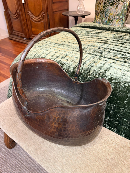 Copper scuttle basket