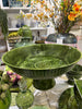 Green bowl on pedestal