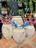Urn Olive Jar ivory stone patina H90