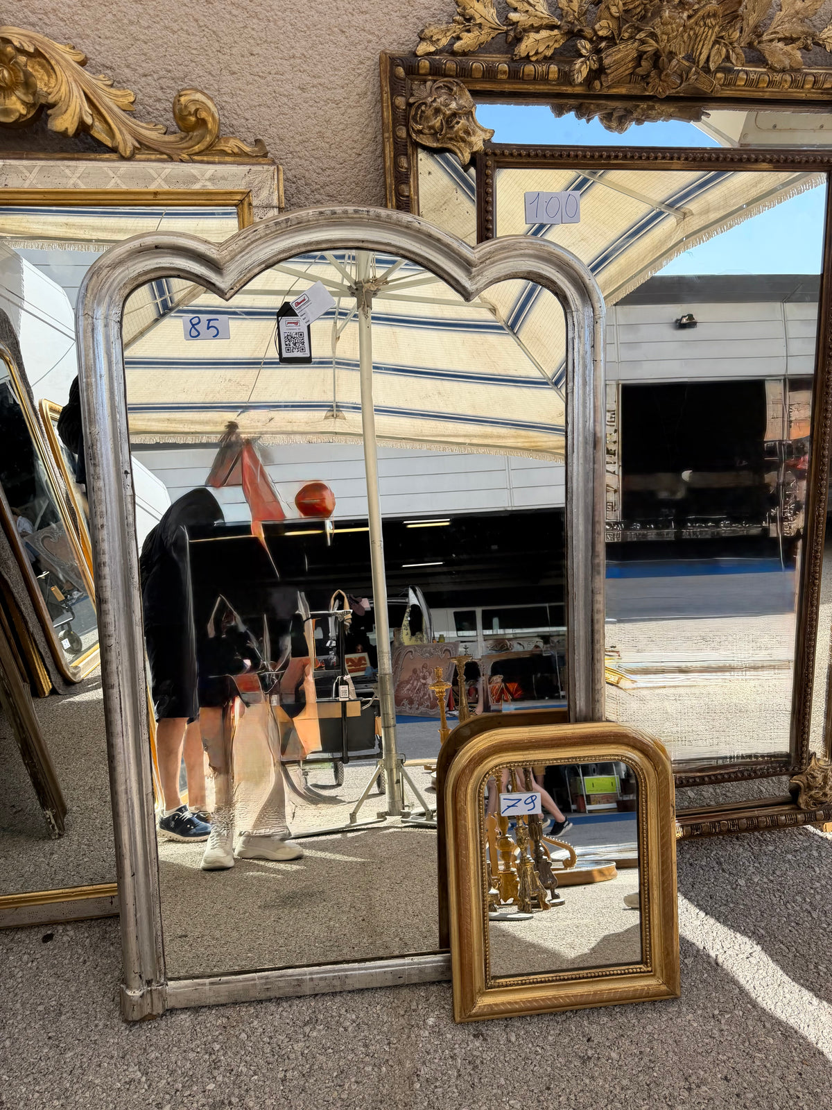 ✅NEW SHIPMENT -Mirror silver gilt arched top