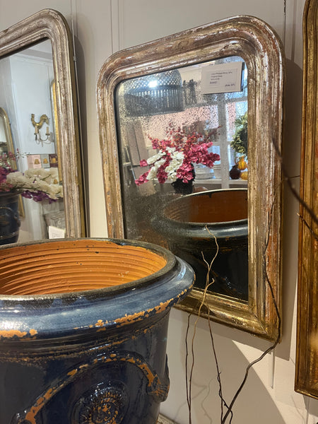 French Silver antique mirror H65 W51