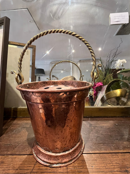 Copper French flower bucket