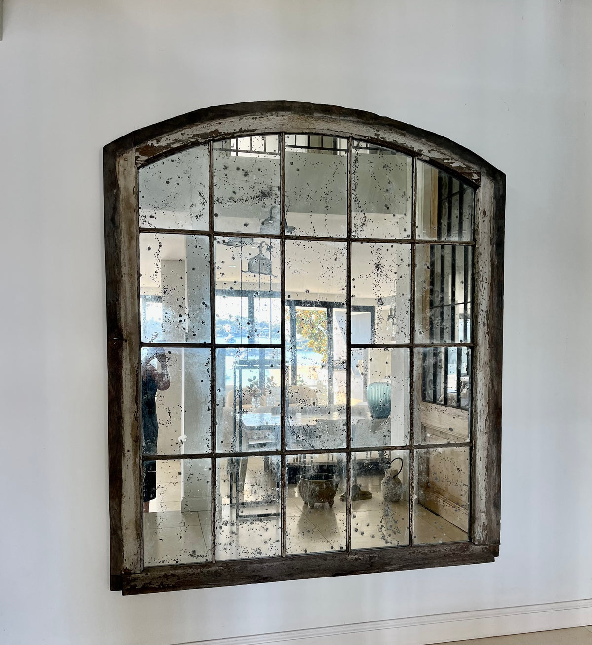 Timber & metal Mirror H192 W166