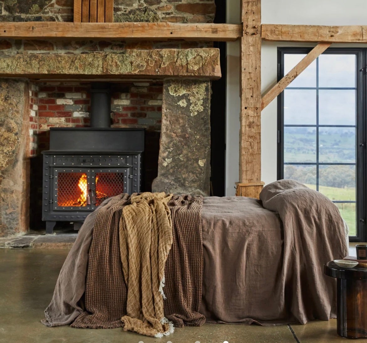 Hale Mercantile Throw crush linen
