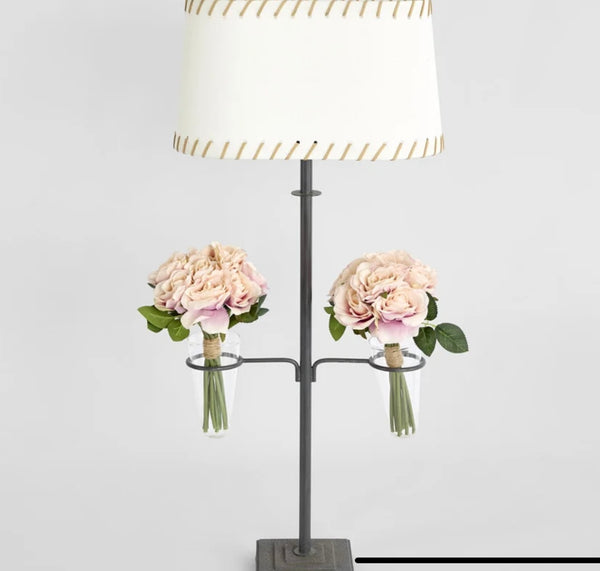 Lamp metal 2 cup vase -Due end OCT 26