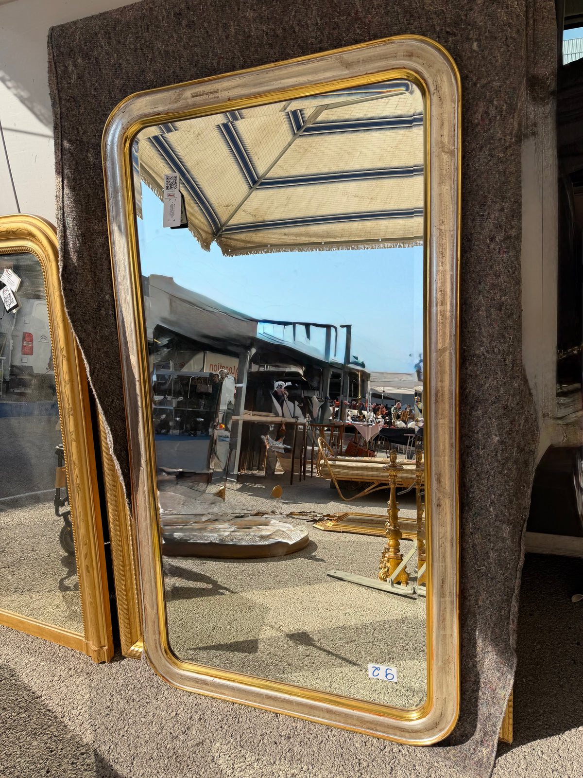 ✅ṈEW SHIPMENT -French Silver & Gold Louis Phillips antique mirror