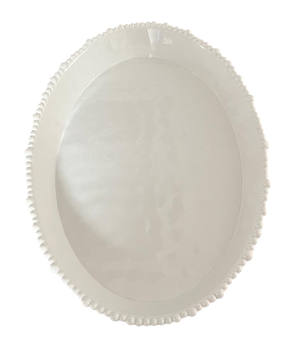 Melamine beaded oval bowl L51