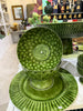 Green bowl on pedestal small D23 H15