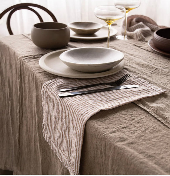 Hale Mercantile Napkin Basix stripe Linen stripe