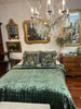 Velvet quilt Emerald green