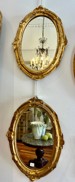 ✅French gilt oval mirror H39