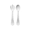 Melamine beaded salad servers white