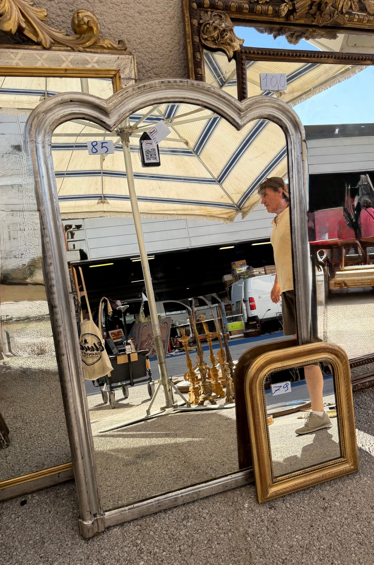 ✅NEW SHIPMENT -Mirror silver gilt arched top