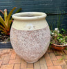 Urn Olive Jar ivory stone patina H90