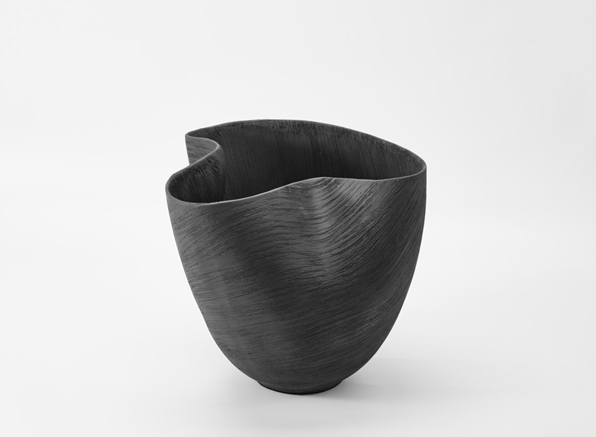 Vase 3D bowl Ami black