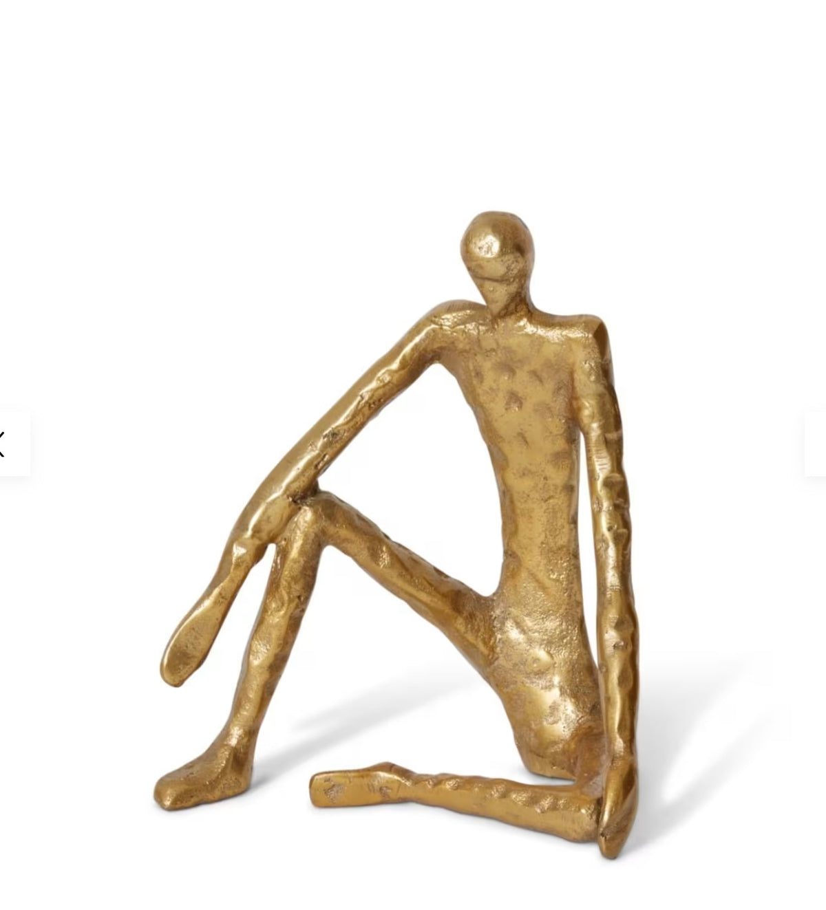 Sculpture figure gold seated