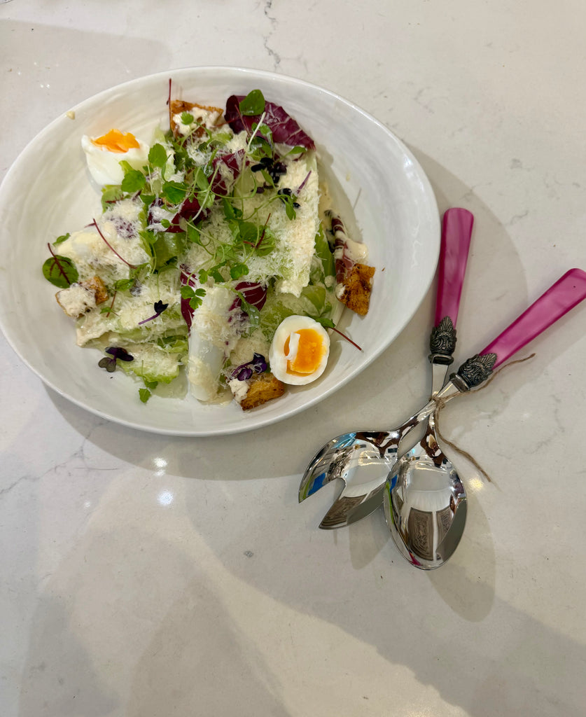 Italian Salad Servers - Naples Pink