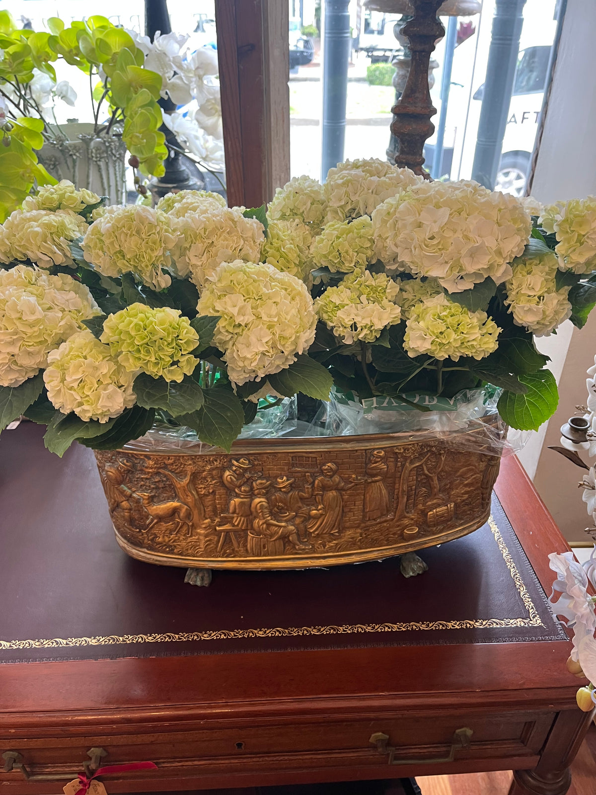 Brass jardiniere H16 D32