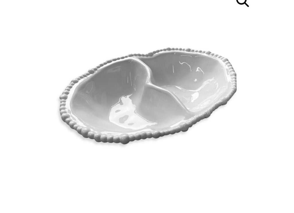 Melamine beaded 2 division bowl