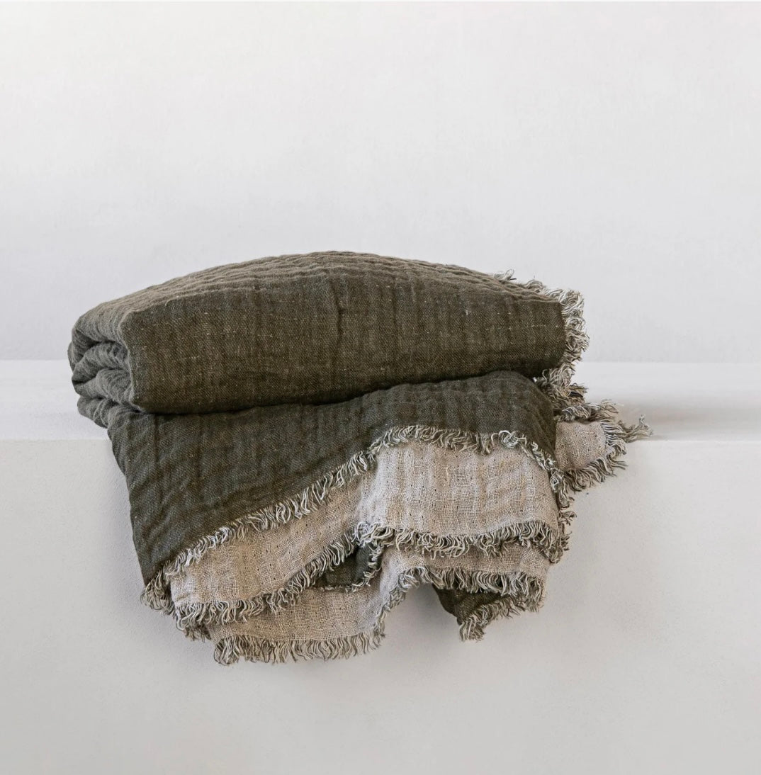 Hale Mercantile Throw Double linen