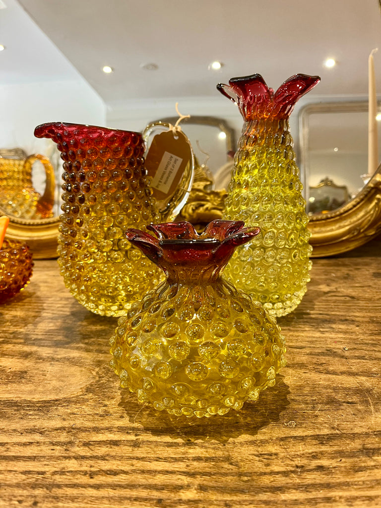 Bohemia hobnail set of 3